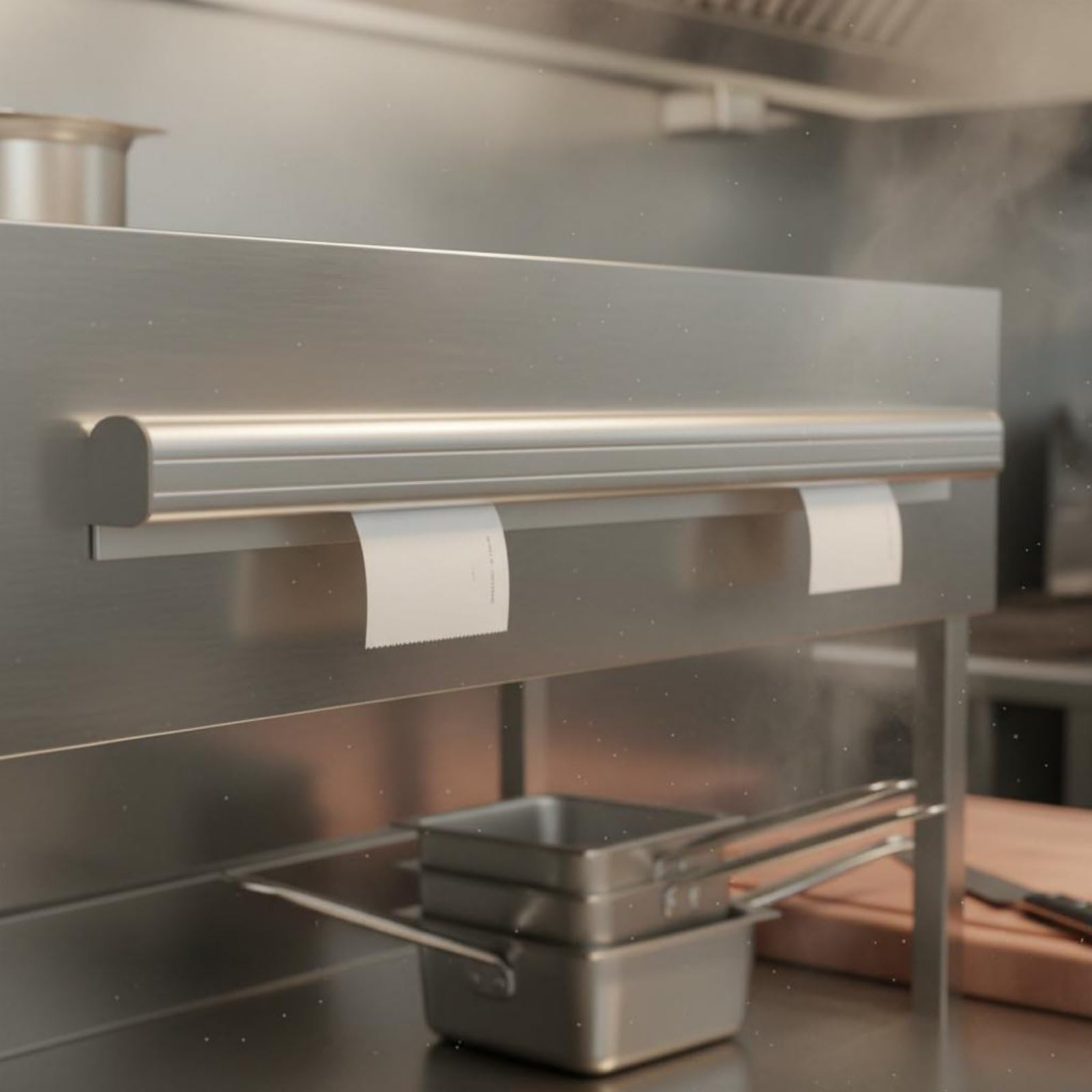Bonleiste aus Aluminium, Bedienung Küchen-Bonhalter für Küche