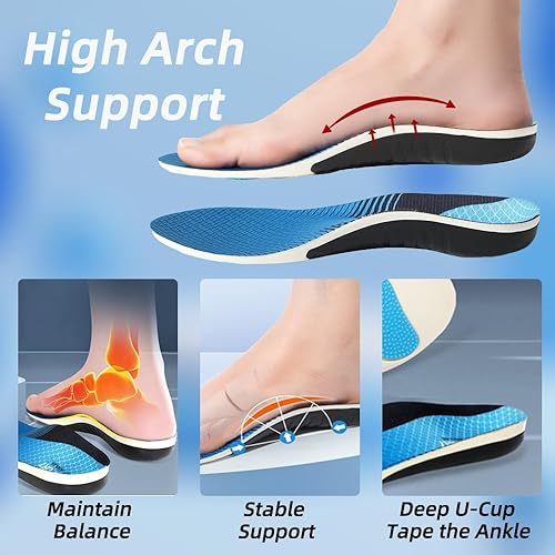Miniatura 3 de 1 par de insertos de soporte de arco para mujeres y hombres, insertos ortopédicos para pies planos, plantillas para fascitis plantar, plantillas