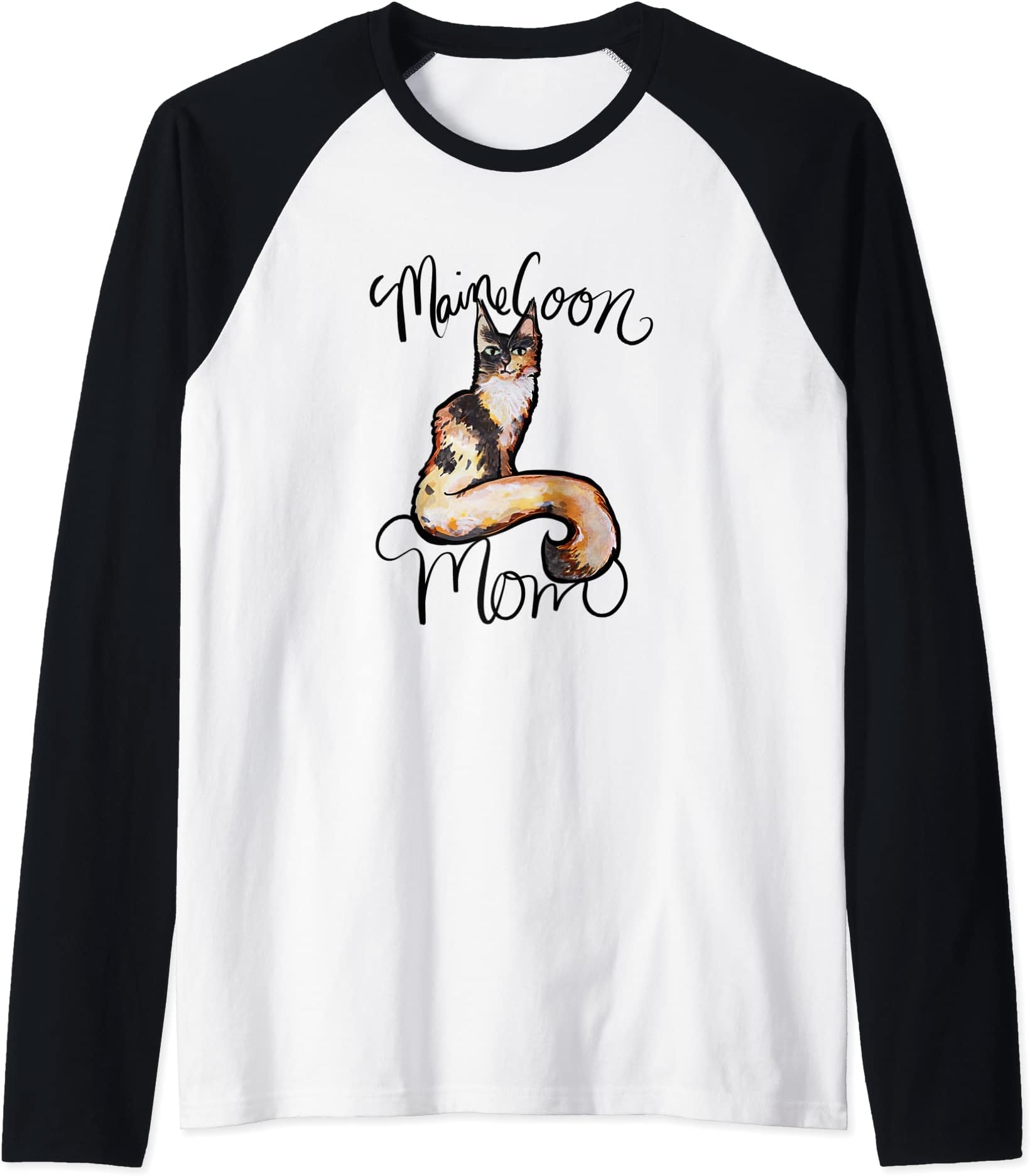 caterpillarMaine Coon Mom dilute calico cats maine coons Raglan Baseball Tee