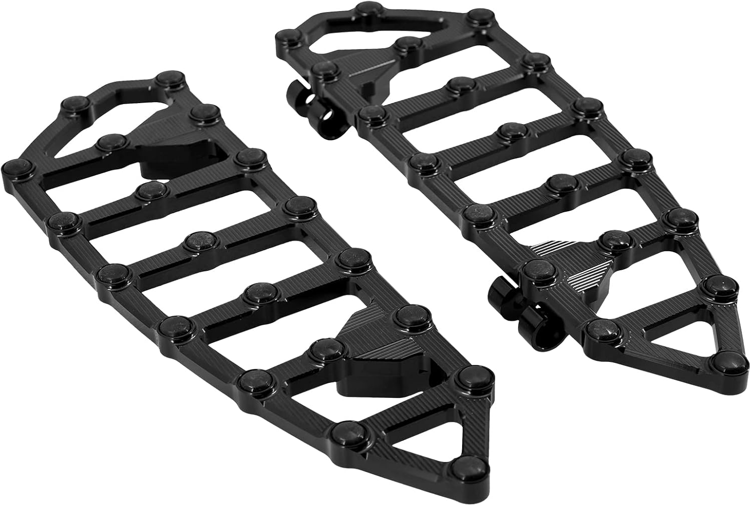 HDBUBALUS Motorcycle Driver Floorboards Wide Foot Pegs Front Footboards Fit for Harley Touring Softail Dyna FLD Road Glide Road King Street Glide Black