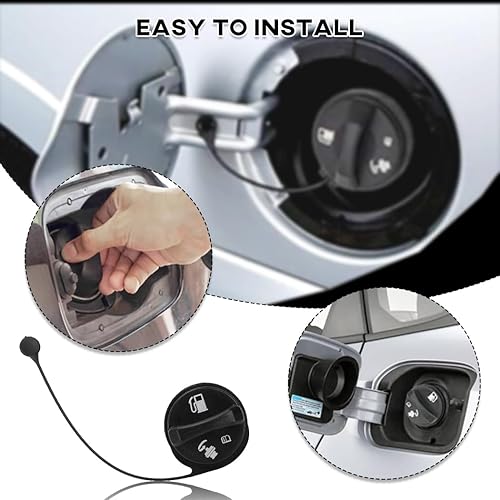 Miniatura 6 de Tapa de gasolina para Chevy GMC Cadillac, 1999-2003 SilveradoSierra 1500 2500, 2000-2003 TahoeYukonSuburban 1500 2500, 2001-2003 SierraSilverado