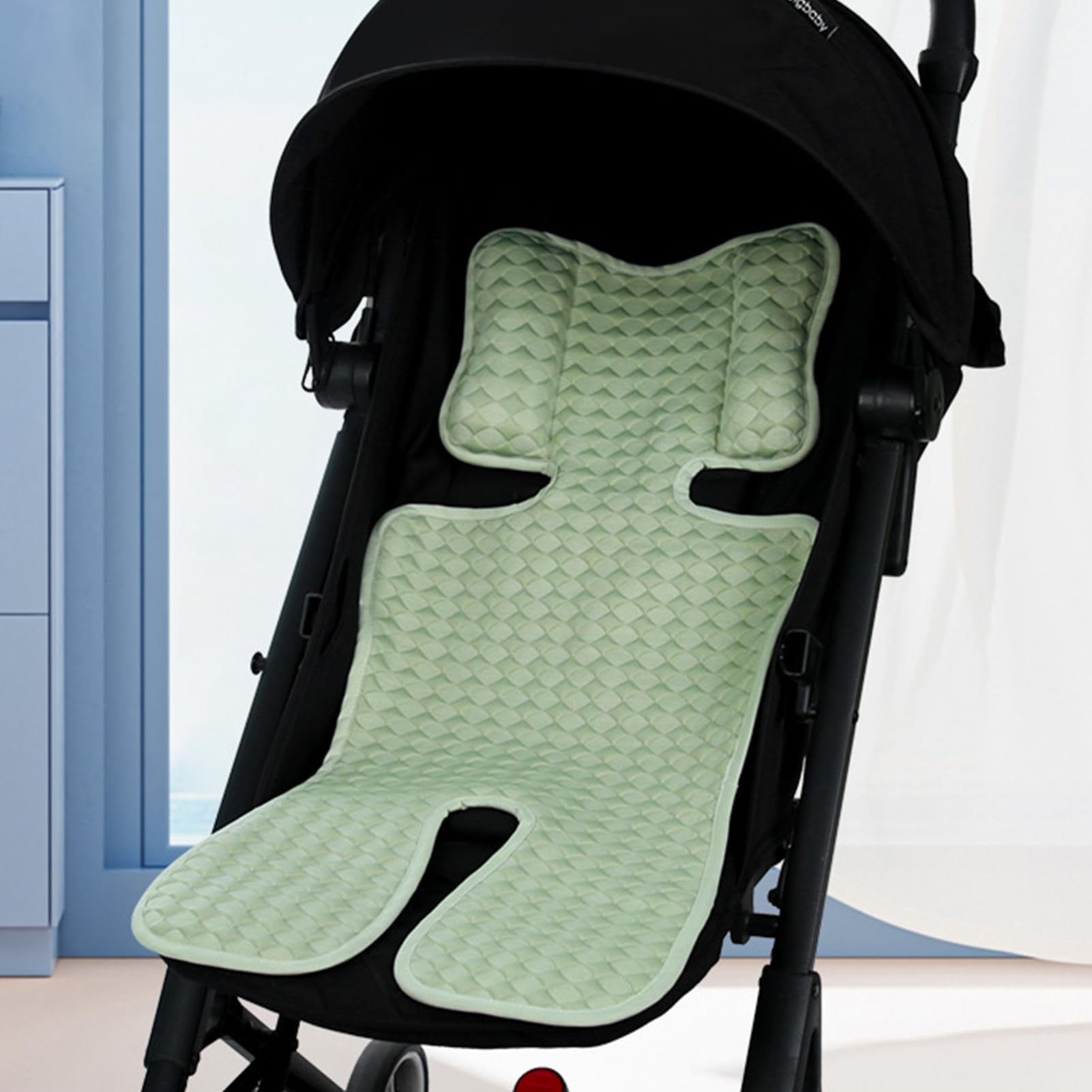 Pram Cooling Mat, Car Seat Cooler Pad for Baby, Summer Stroller Ice Silk Cushion, Baby Pushchair Seat Ice Liners, Breathable ICES Silk Mat for Children