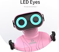 Vista 3 de GILOBABY Juguetes robot, robot de control remoto, robots RC para niños con ojos LED, cabeza y brazos flexibles, movimientos de baile y música