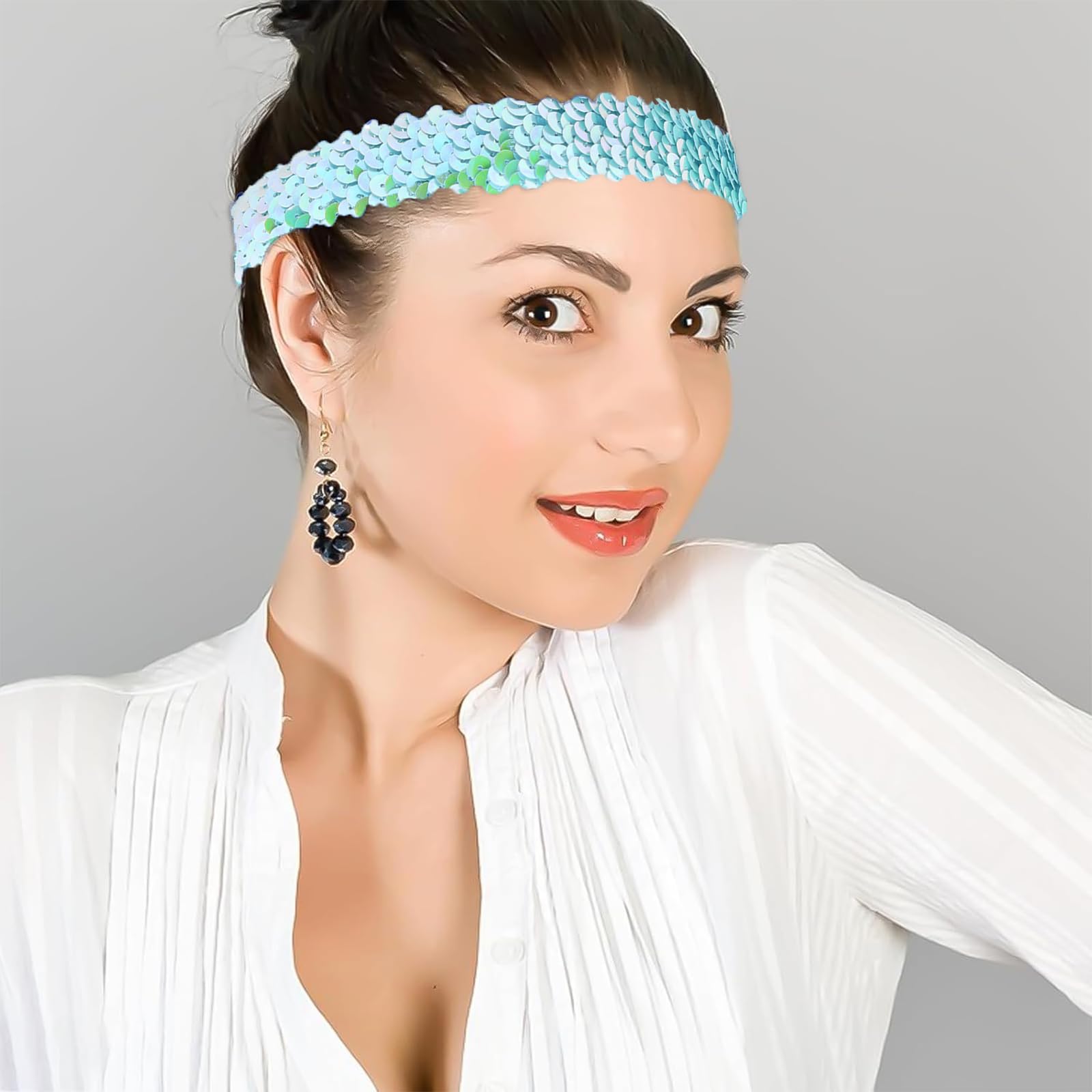 TOWARDSNAN Fascia per capelli a tema festival per tutte le età scintillante con paillettes fascia per capelli trifoglio per celebrazione della festa nazionale irlandese