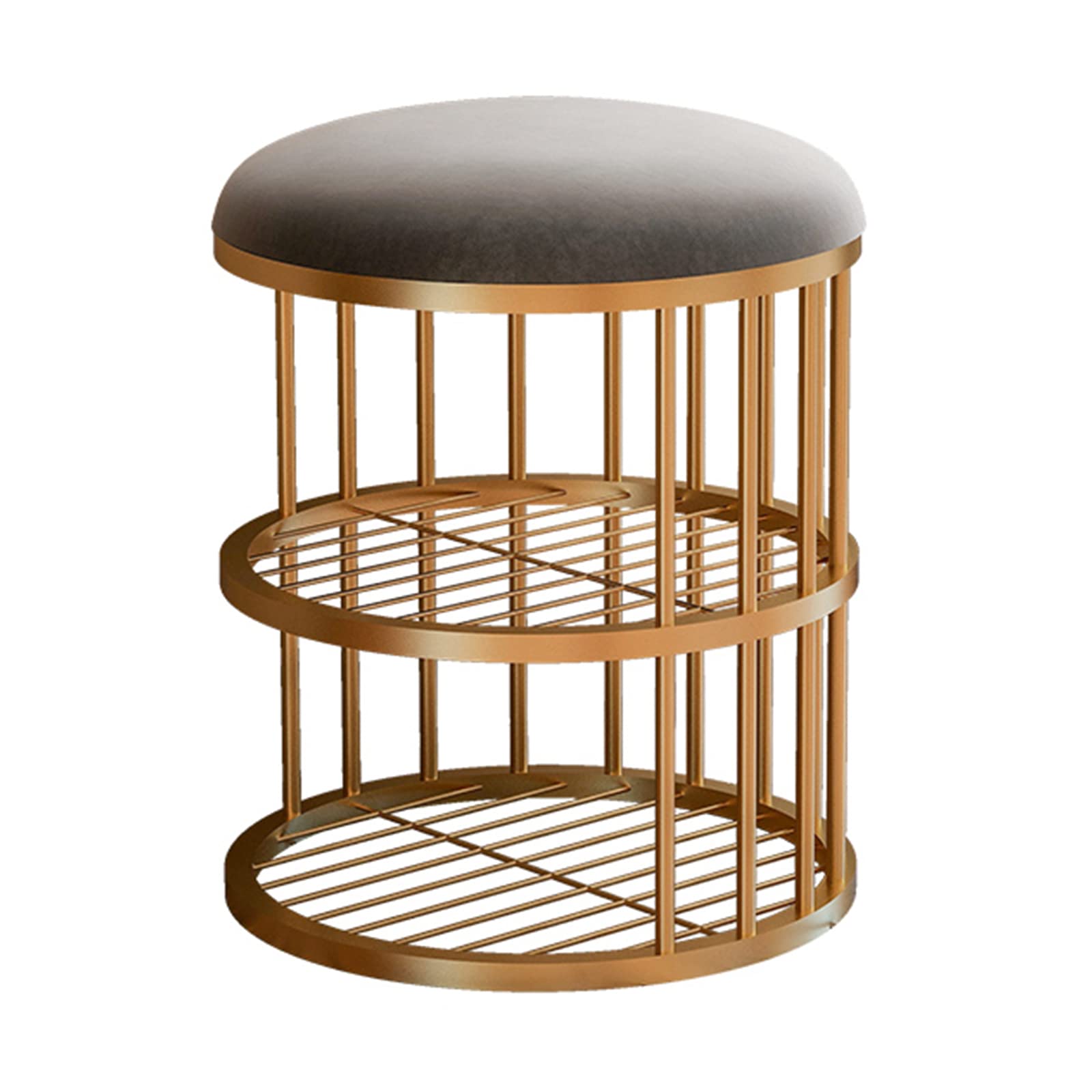 Repose-pieds moderne en velours gris avec grand coffre pour chambre à coucher