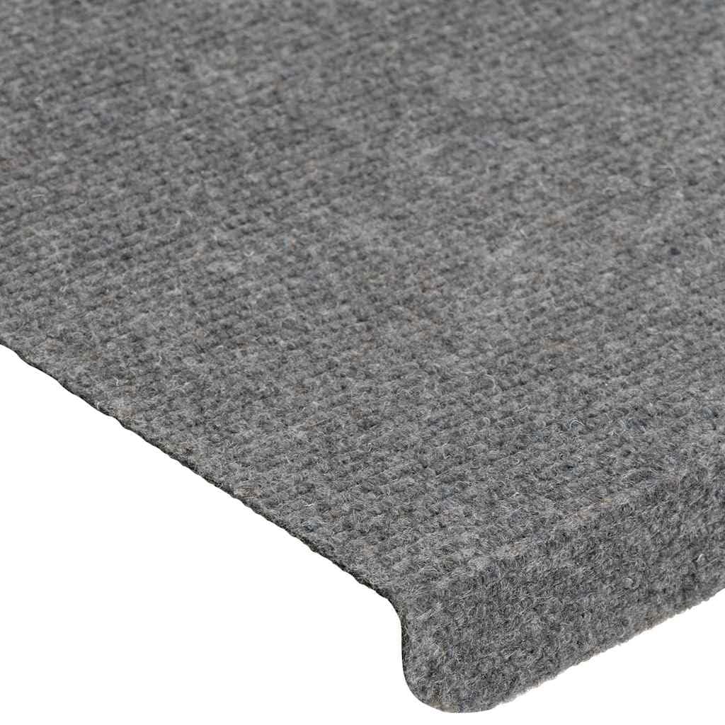 Maty na schody, samoprzylepne, 30 sztuk, szare, 65 x 24,5 x 3,5 cm, filcowe igłowane, antypoślizgowe, ochrona schodów, do korytarza, domu, mieszkania, do remontu, salonu