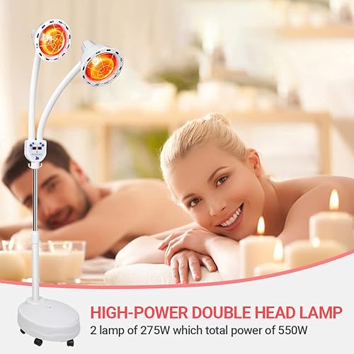 Miniatura 2 de Lámpara infrarroja dispositivo Serfory de lámparas de calor infrarrojo cercano con 2 cabezales de 275 W terapia de luz infrarroja cercana para