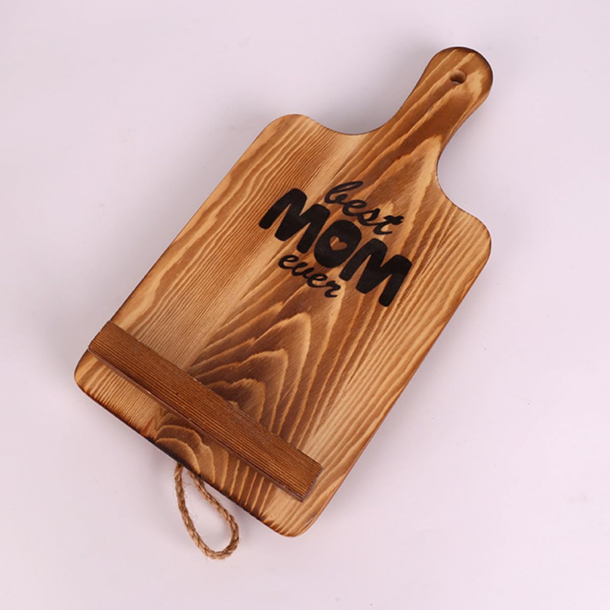 Mother's Day Recipe Book Holder for Kitchen and Desktop Pine Wood Cooking Book Stand with Dirt and Wear Resistance Simple Appearance Design