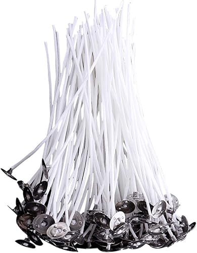 100 mechas de vela de 4.7 pulgadas con núcleo de algodón preenceradas para suministros de fabricación de velas de bricolaje