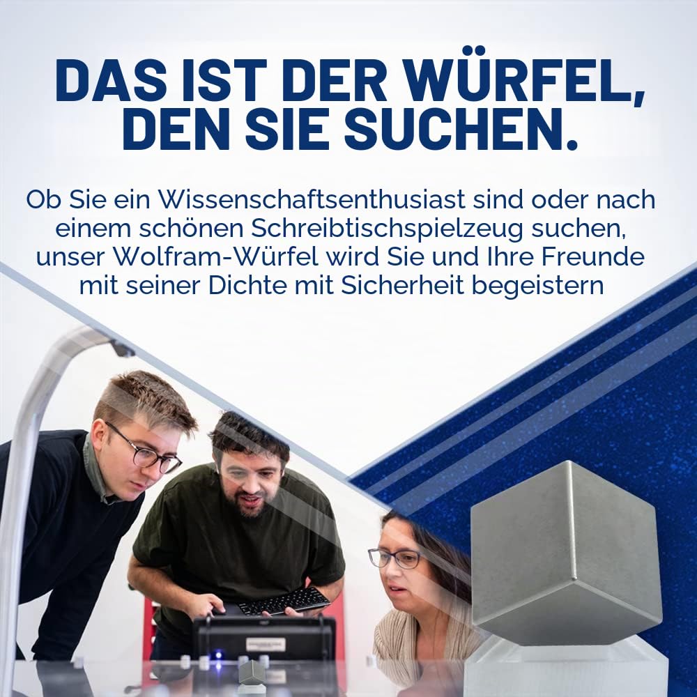 Midwest Tungsten Service 1,3 cm (0,5 Zoll) Wolfram-Würfel. Wissenschaft - Demonstrationsmaterial