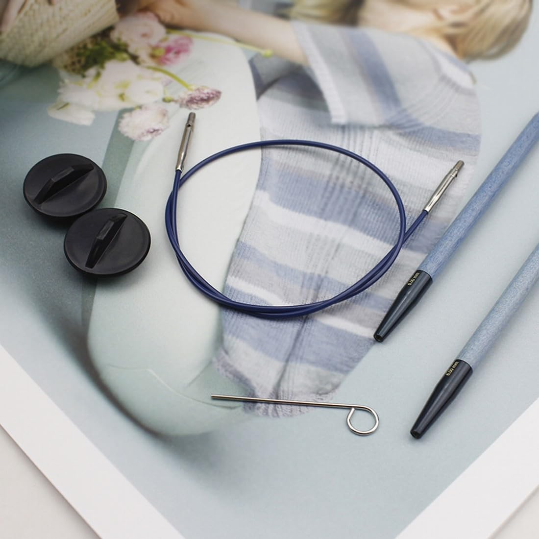 Lykke Indigo verwisselbare rondbreinaalden set 7,5 cm (3,5