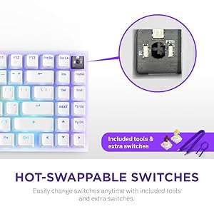 NZXT Function 2 MiniTKL Wired Tenkeyless Optical Gaming Keyboard - 8K Polling Rate - Linear Optical Switches - Adjustable Actuation - Double-Shot PBT Keycaps - RGB - Hot-Swappable - White