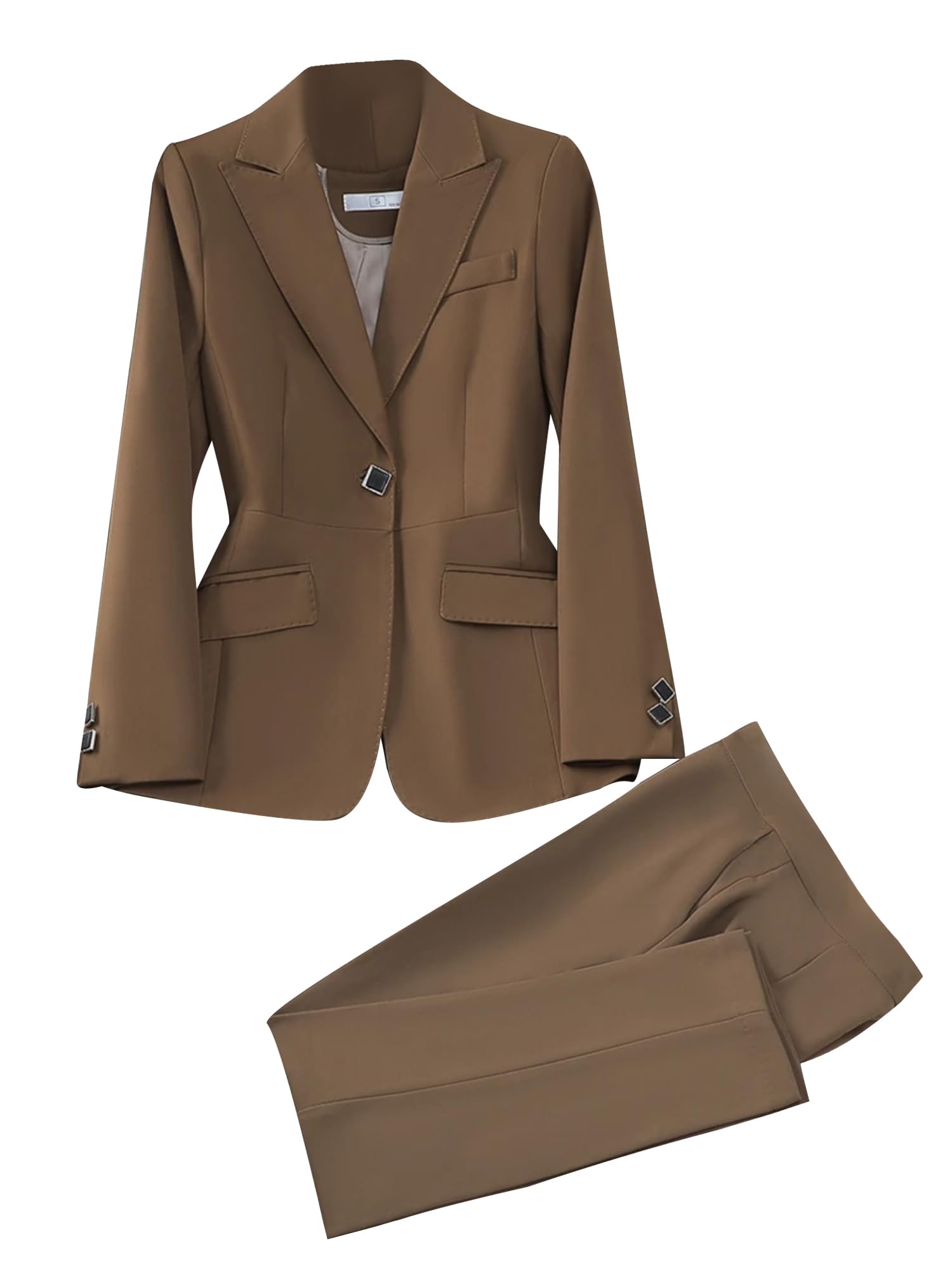 Women Pant Suit Office Ladies Female Business Work Wear 2 Piece Set Formal Blazer Jacket and Trouser