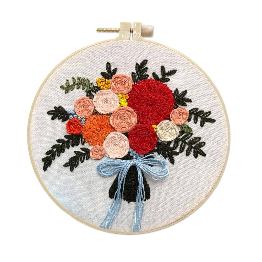 花瓶の花 刺繍作品 約50cm x 40cm 花瓶の花 刺繍作品 約50cm x 40cm 花瓶の花 刺繍作品 約50cm x