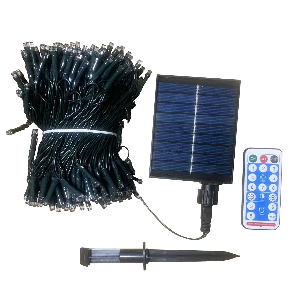 RunQiao 105ft/32m 300 Led Solar Lights Outdoor Garden Fairy String Lights Warm White Christmas Tree Lights Waterproof 8 Modes with Remote