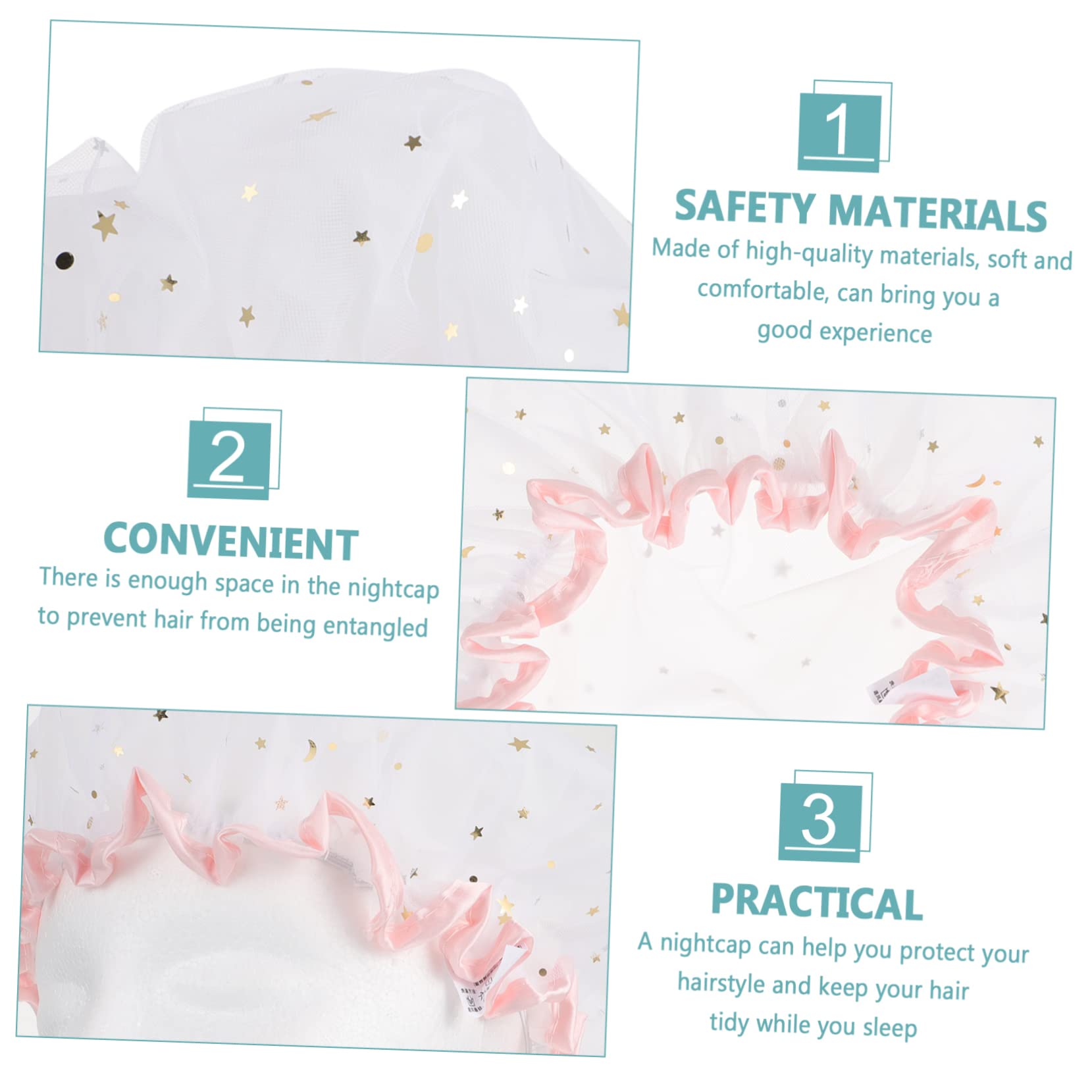 Beaupretty 8piezas Gorro De De Satén Para Baño Gorro De Reutilizable Para Mujeres y