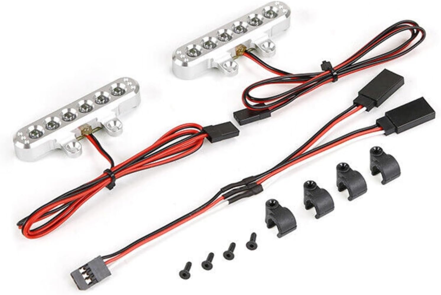 FLMLF CNC Metal Brake Light Rear Taillight Lamp Kit Silver for 1/5 Losi 5ive-T RV LT Km X2 RC CAR Parts