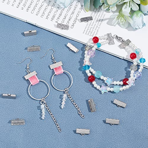 Pinces à sertir pour ruban avec boucle en acier inoxydable pour fabrication bijoux DIY