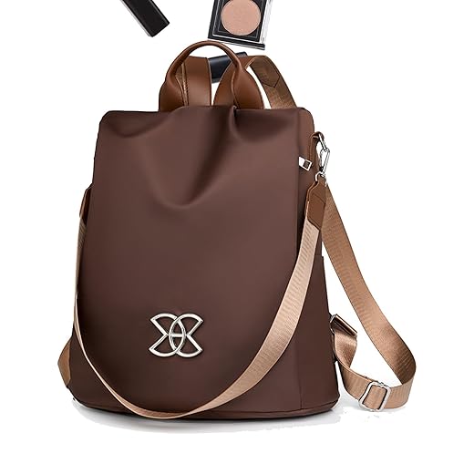 Zaino antifurto – Borsa da viaggio leggera e casual da donna con tasca nascosta, cinghia toracica, portabottiglie, ideale per lavoro, ufficio, shopping ed escursioni