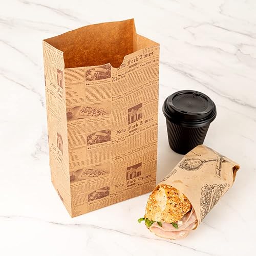 Miniatura 3 de Restaurantware Bolsa Tek Kraft Bolsa de papel de periódico - 6 lb - 6" x 3 12" x 10 34" - Caja de 100 unidades