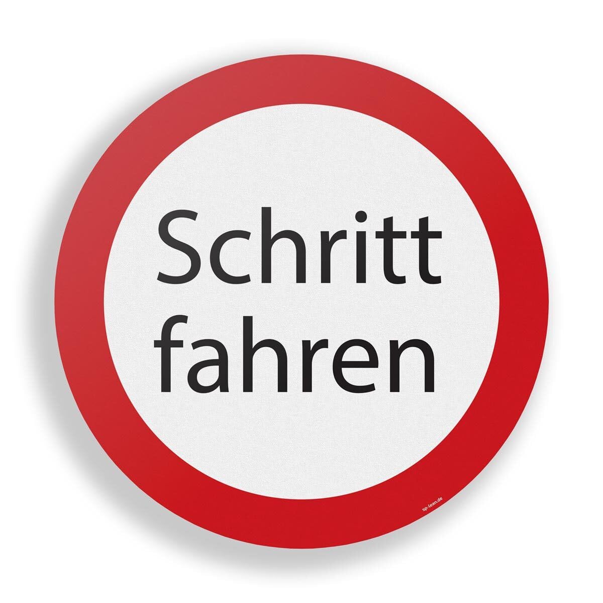 spLEAN INFLOORMA PRO Bodenschild, 103 - Schritt fahren, Ø 600 mm, Gebotszeichen selbstklebend und rutschfest, Bodenaufkleber stark haftend für Industrieböden