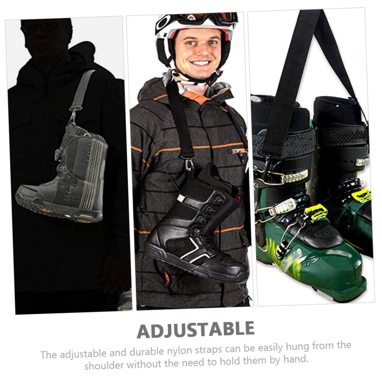 BESPORTBLE 12pezzi Cinghie Fissaggio Sci Regolabili da Cinghie Multi-Funzione per Trasporto Stivali Sci Accessori Pratici per Adulti