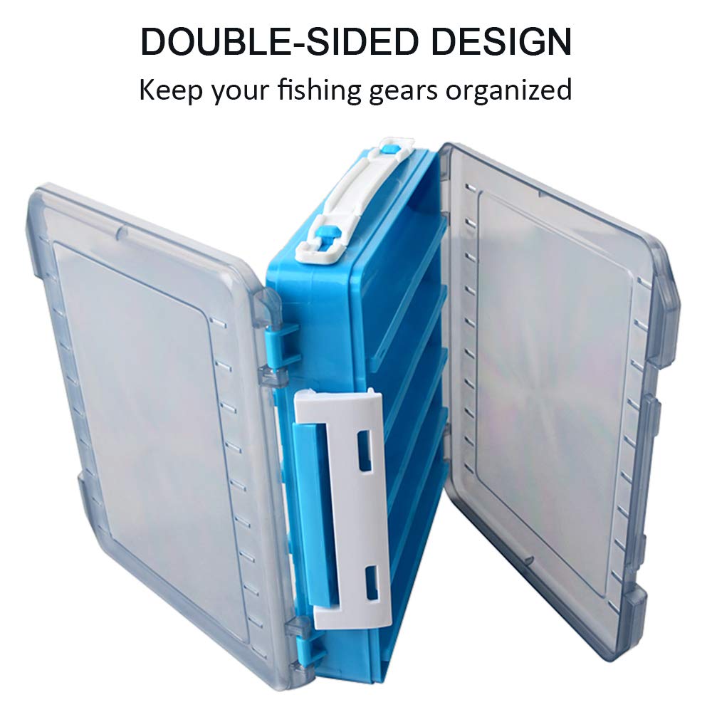 Boîte De Pêche étanche Double Face - ABS Robuste, Compartiments Amovibles, Flottante - Idéal Rangement Appâts Et Accessoires - 9