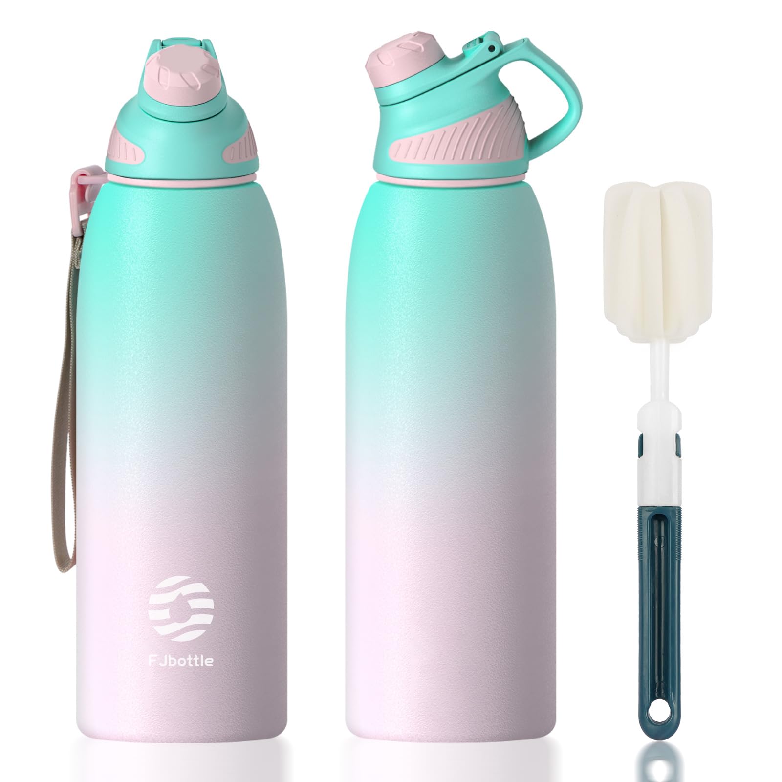 Fjbottle Stainless Steel Water Bottle 600ml/800ml/1L/1.5L with Magnetic Lid, BPA Free Insulated Water Bottle, Sports Metal Hot&Cold Drinks Vacuum Flask Leak-Proof for Gym, Work, Travel โ image 1