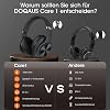 doqaus bluetooth earphone over ear [up to 52hrs] bluetooth 5.0 headphone wireless with 3 eq modes foldable hi-fi stereo headset memory protein earpads and integrated microphone for mobile / pc / tv