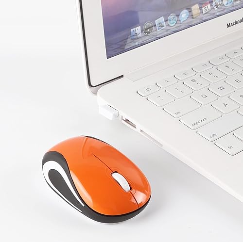 Miniatura 9 de Ratón inalámbrico para computadora portátil, tamaño pequeño, portátil, compacto, de viaje, USB, 3 botones, 1000 DPI, mouse inalámbrico para PC,