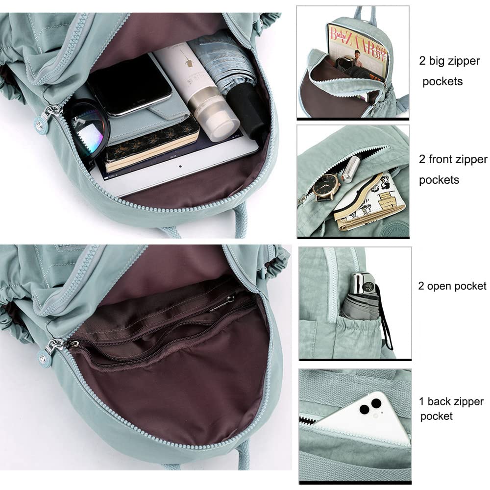 Laneko Mini zaini in nylon per le donne piccolo zaino borsa leggero mini zaino casual da viaggio