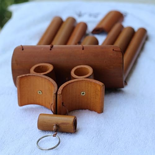 Miniatura 5 de Luxshiny Creative Wind Chime Outdoor Hanging Wind Bell Decor with Crisp Sound Retro Style Garden and Balcony Ornament Handmade Unique Tube for Home