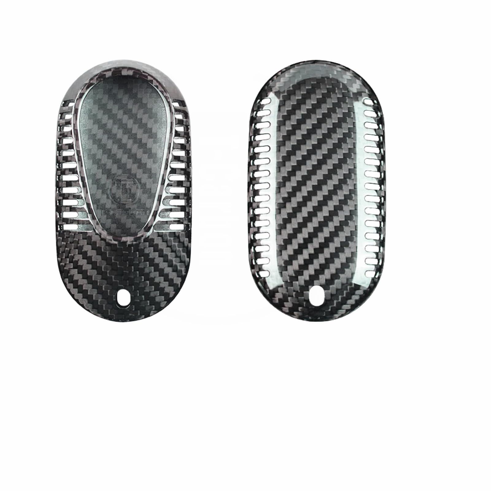 Funda para mando a distancia de fibra de carbono negra y roja para Benz E S S400 S320l S350l S450l 2021
