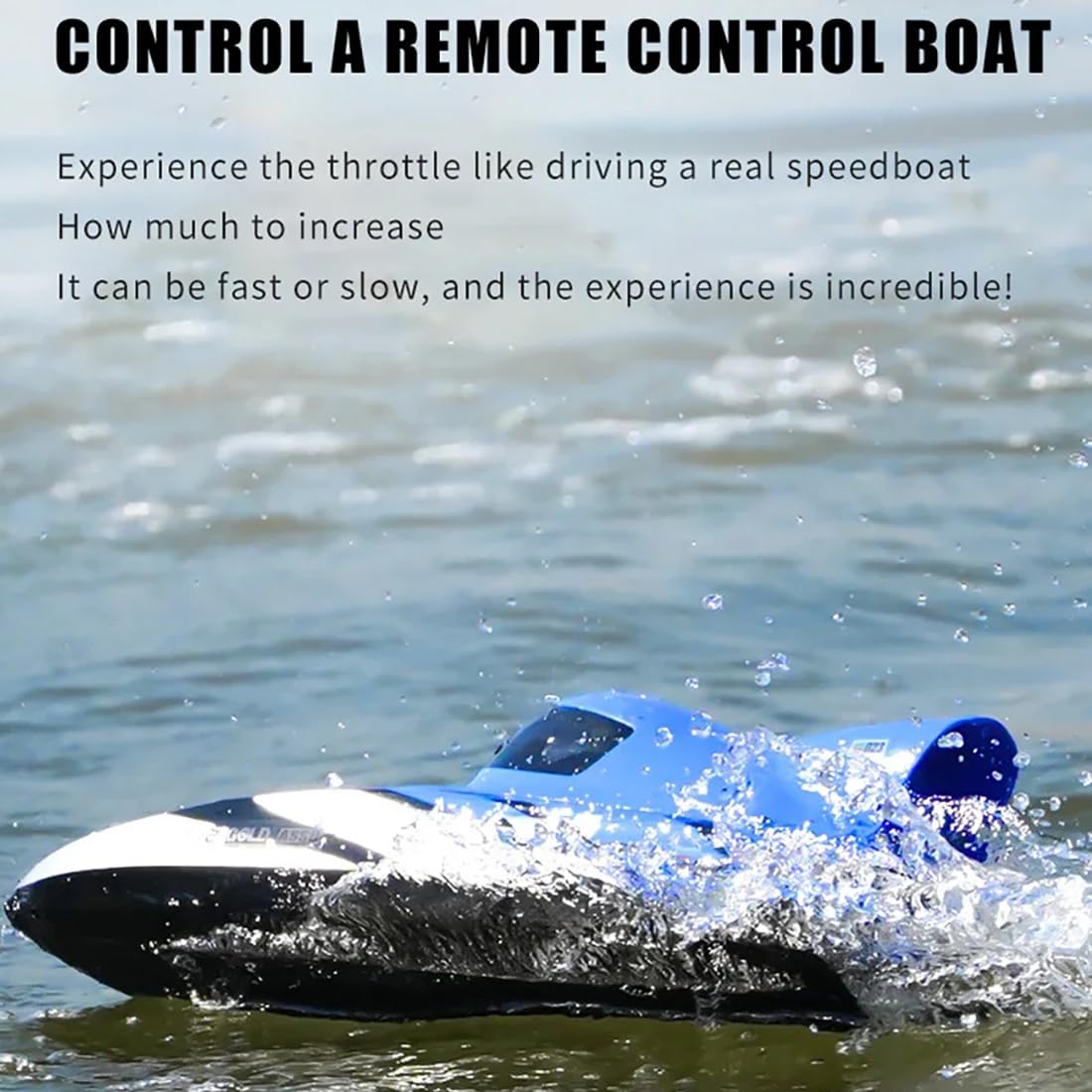 Hochgeschwindigkeits-RC Rennboot für Pool & See, 2,4GHz Brushless Wasserdichtes Elektrisches Speedboot mit Anti-Kenter Turbo-Jet-Wasserfahrzeug & Sicherheitsalarm, Sommer-Wasserspielzeug Geschenk