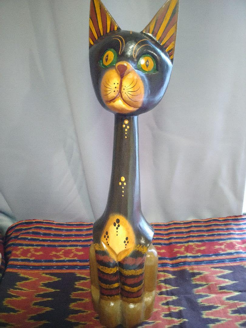 素敵です♪1点モノ超レア!!昔バリで仕入れた超大型バリ猫です/高さ約