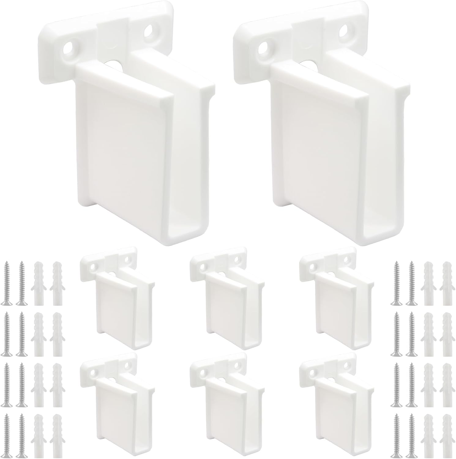Wire Shelf End Bracket, 8 Pcs, Plastic