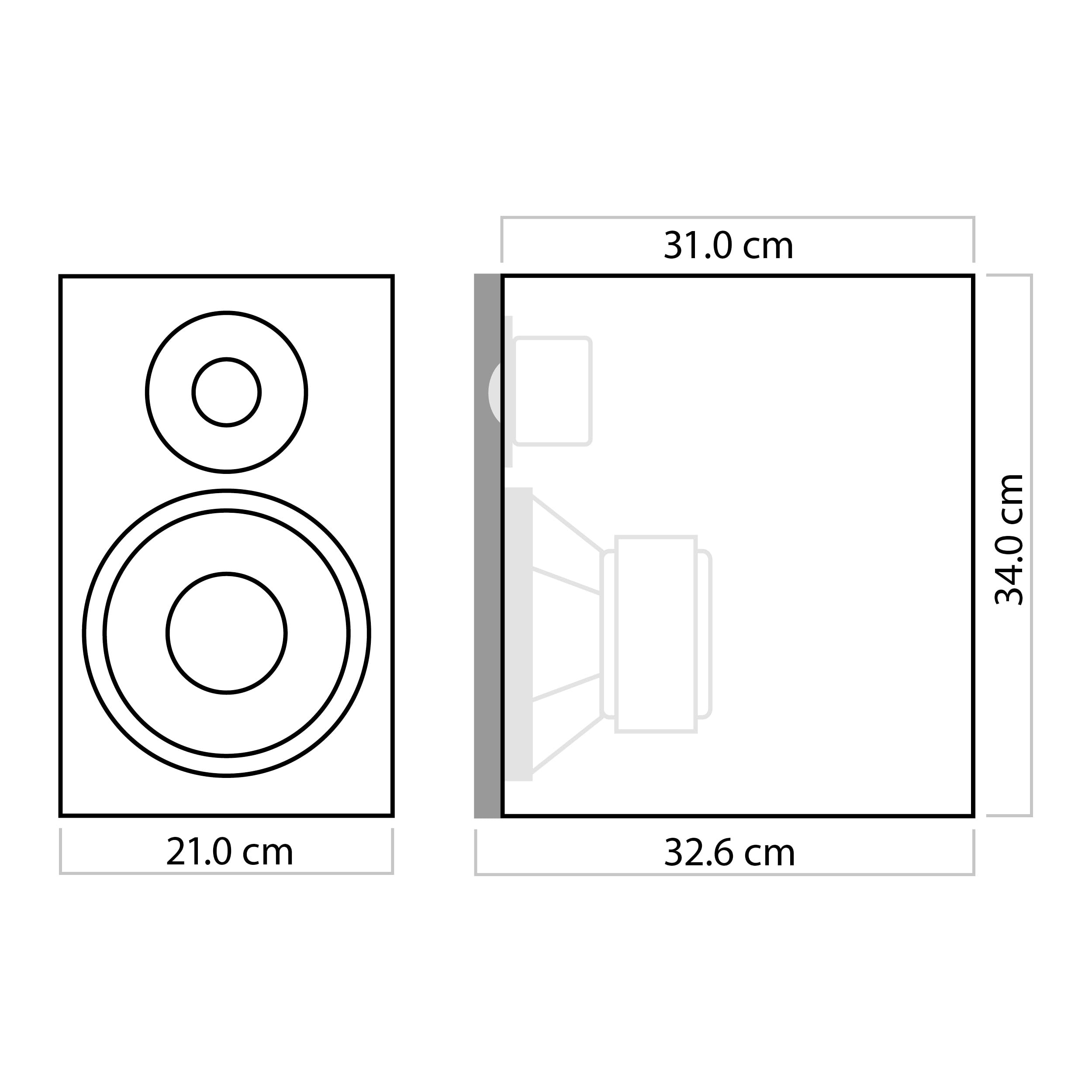 Nubert nuBoxx B-40 | Schwarze Kompaktlautsprecher | 2 Stück Passivboxen | Für Moderne Wohnzimmer | Zur Verwendung im Regal | Boxen bis 41 Hz (-3dB) | Idealer Lowboardlautsprecher