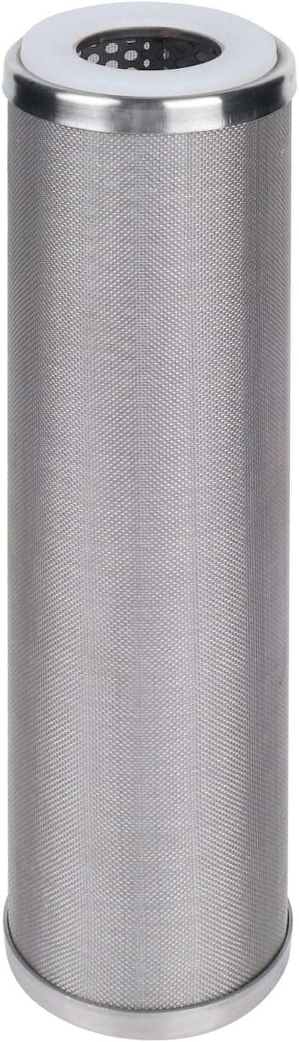 Amwater Stainless Steel Cleanable Wire Mesh Filter Cartridge 10”Length,2.5"OD(100 Micron)