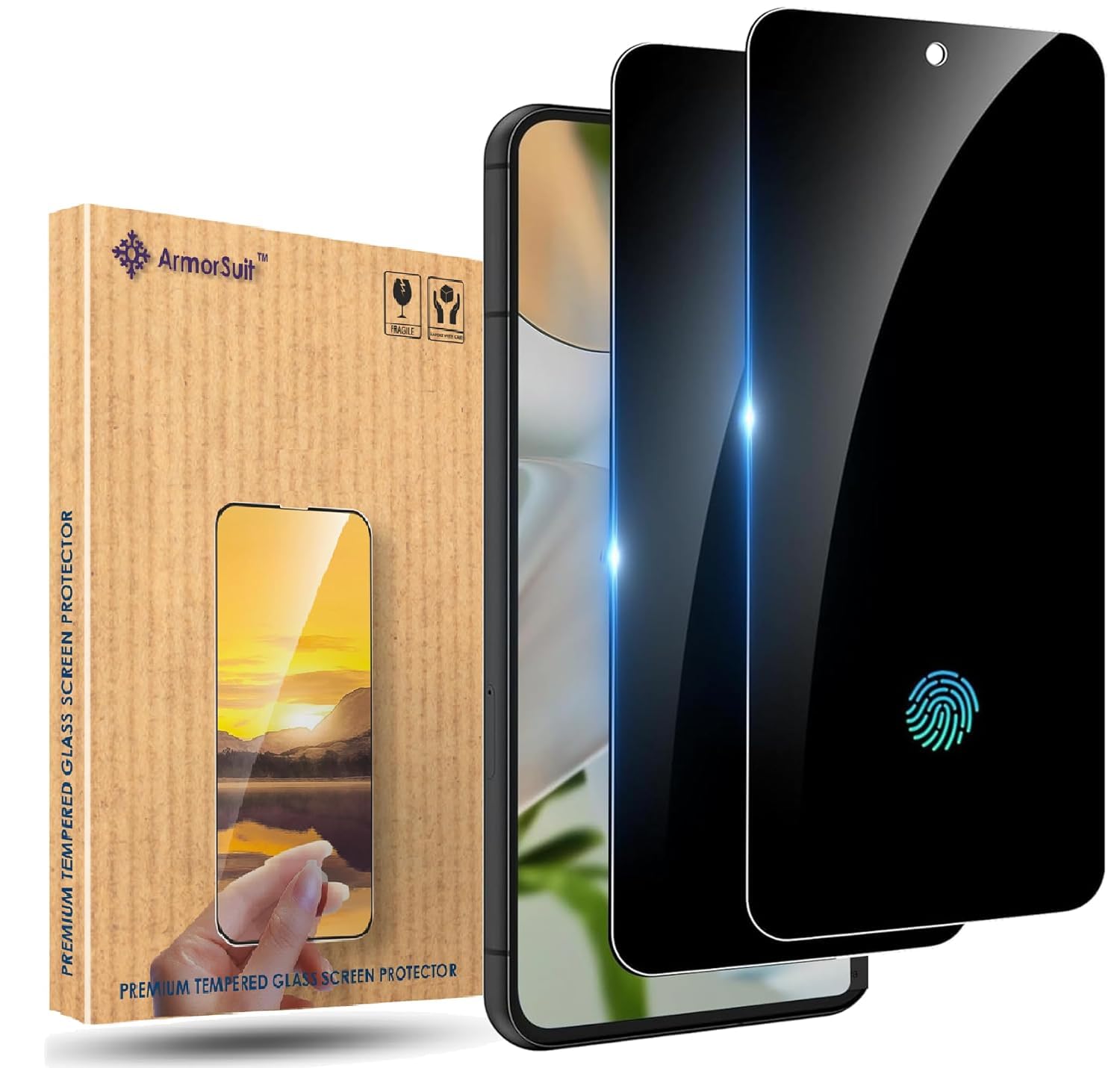 armorsuit 2 pack anti-spy privacy tempered glass screen protector guard for google pixel 10 pro xl and google pixel 9 pro xl (6.8 inch)