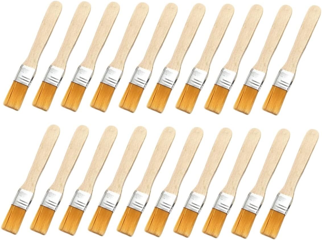 20Pcs Small Keyboard Cleaning Brush Set with Wooden Handles for Dedusting