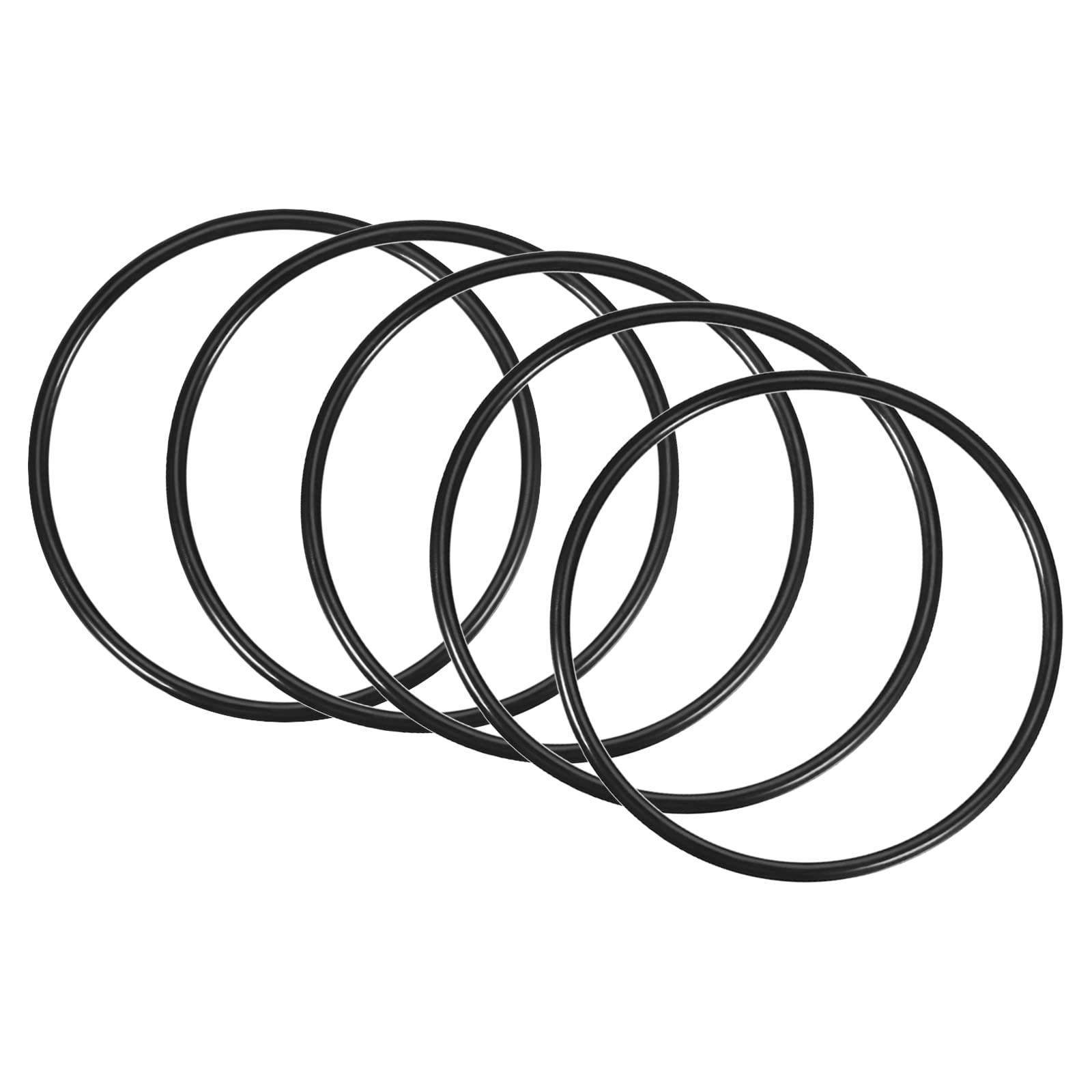 QUARKZMAN 100mm x 92mm x 4mm Nitrilo Goma Juntas Tóricas x 5uds Redondo Junta Arandela para Grifo Plomería Reparación Sellado Conexión [Negro]