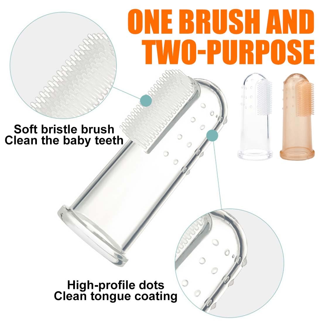 Spazzolino Da Dito In Silicone | Senza Bpa | Set De 6 | Bambini Da Dito, Training Brush & Primo Spazzolino | Accessori Per Bambini Sicuri E Di Alta Qualità
