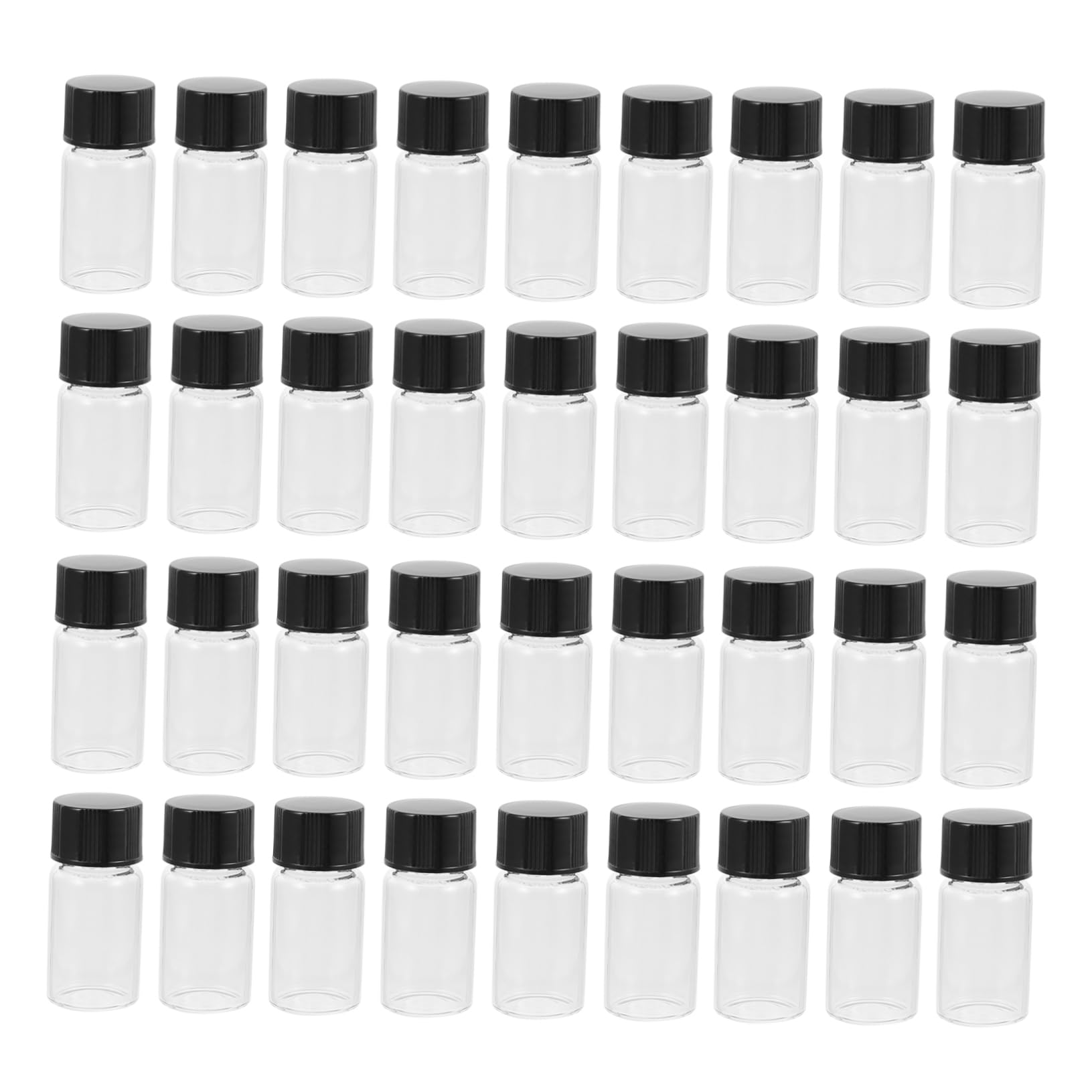 Ciieeo 100pcs Glass Sample Vials Bottles Small Sample Bottles for Storage for Education Chemistry Research No Smell Safe