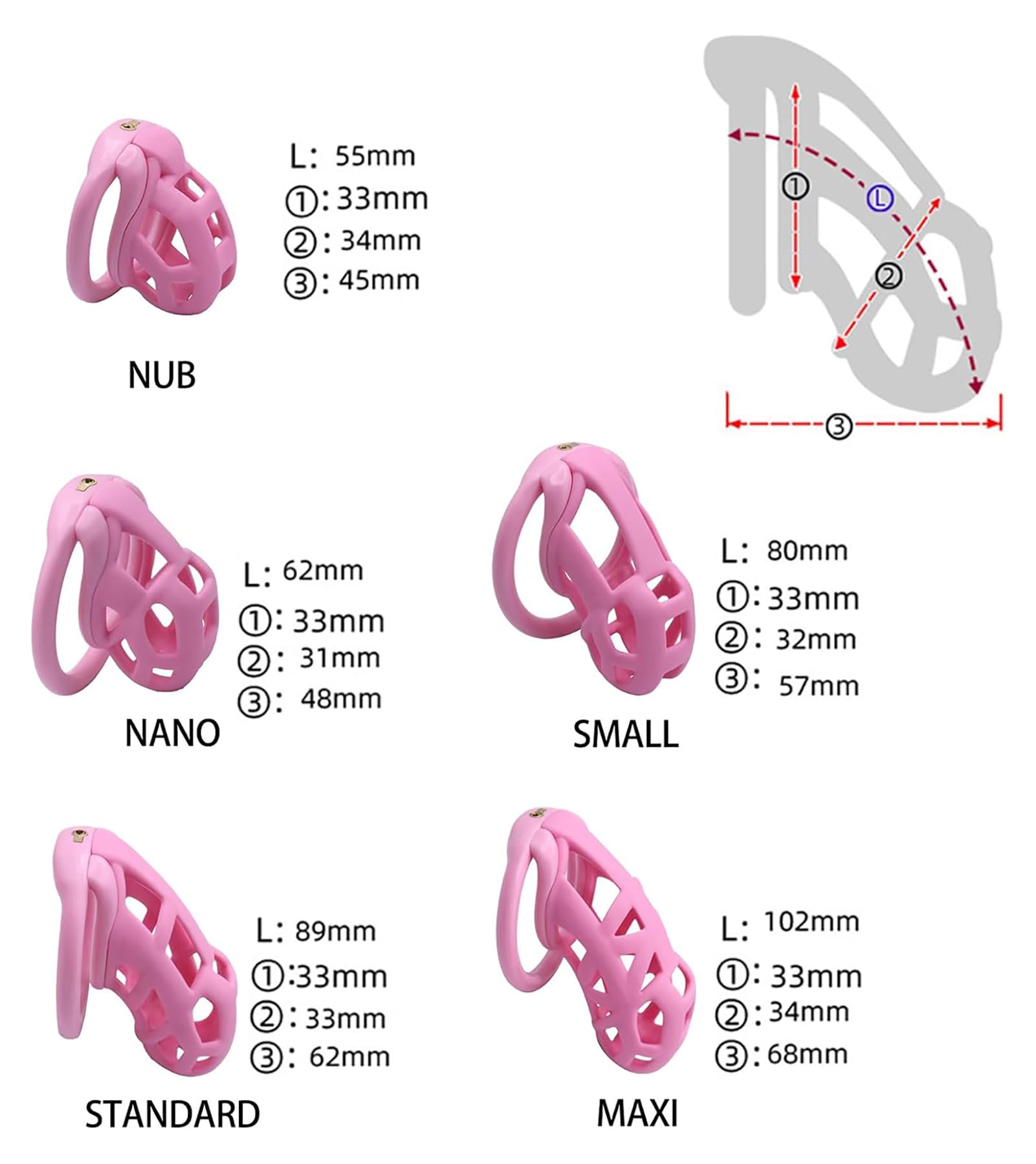 Sissy De Castidad Hombre Chastity Cage Male Sexuales Para Sexo Pareja Jaula Para El Pene Juguetes Eróticos Para Adultos (Bent Ring,Small)
