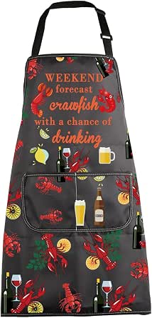 MBMSO Canada Apron - Maple Leaf & Moose Design, Waterproof With Pockets, Adjustable Neck & Waist Ties - View #12