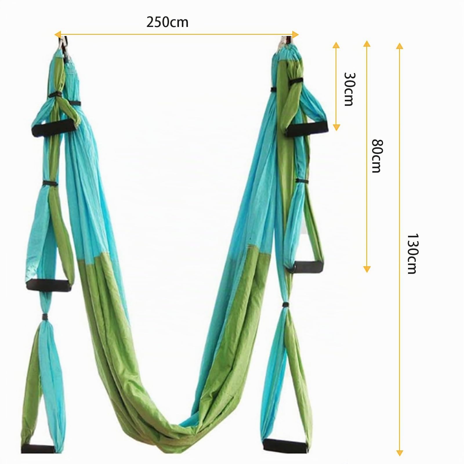Aerial Yoga Hängematte Set, Aerial Yogatuch, Verstellbar Yoga Schaukel Tuch, Schaukeltuch, Yogatuch Zum Aufhängen für Pilates Ballett Cheerleading Gymnastik, Kapazität 200kg