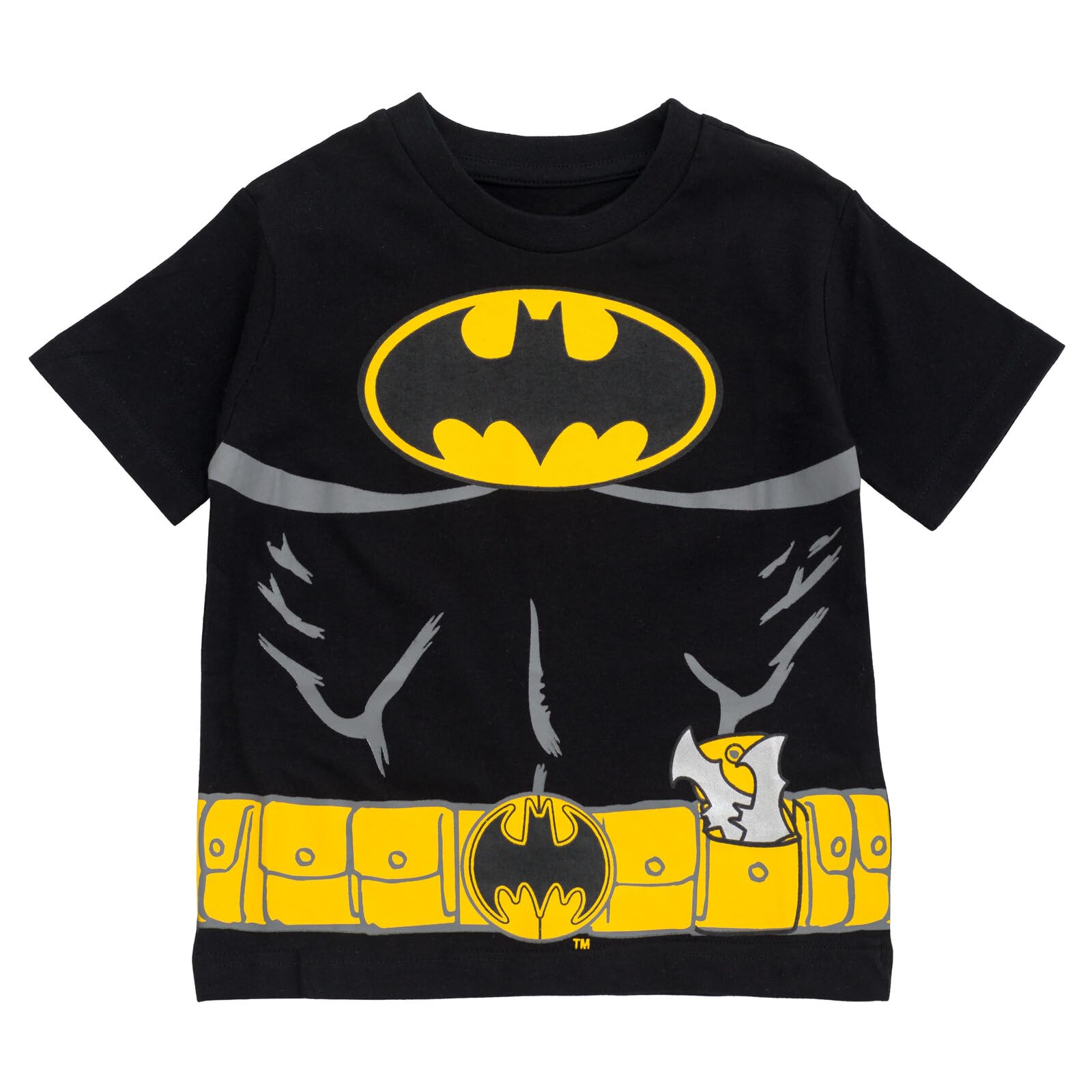DC Comics Batman Big Boys Cosplay T-Shirt Logo Black 10-12