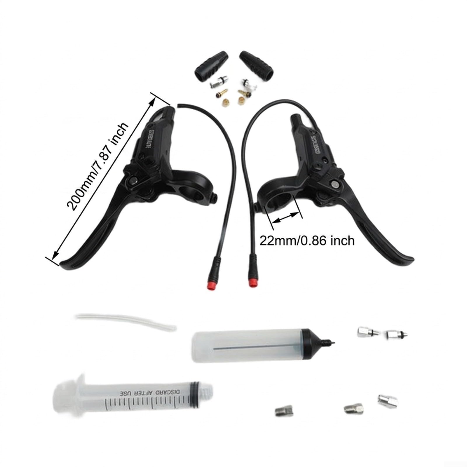 Leva Freno Idraulica E-Bike Lega Alluminio 2 Pin
