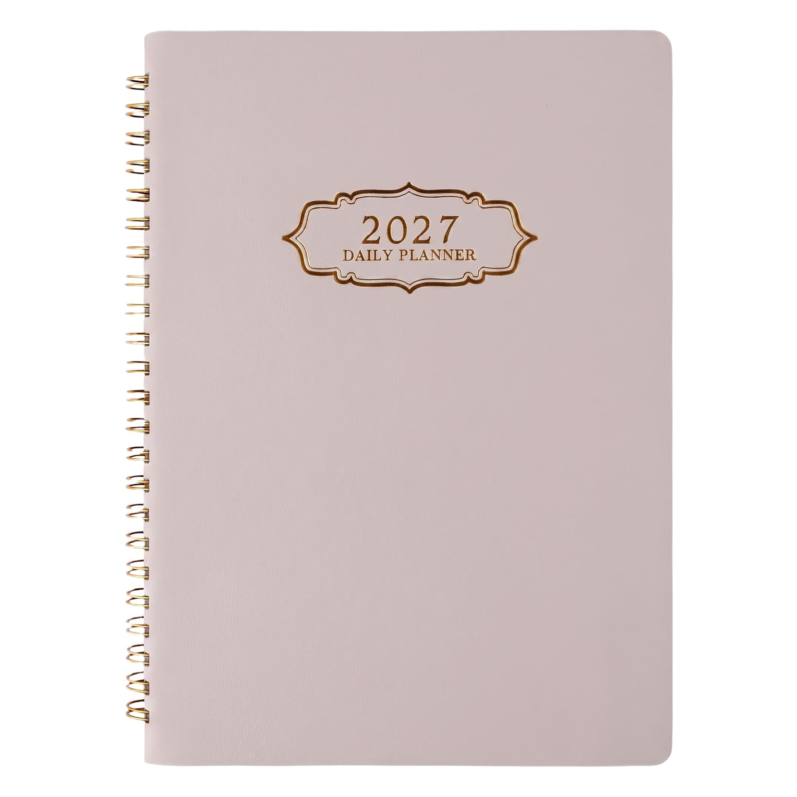HIJYOO 2027 Diary, Diary 2027 A5 Week to view, Week On 2 Pages, Beige