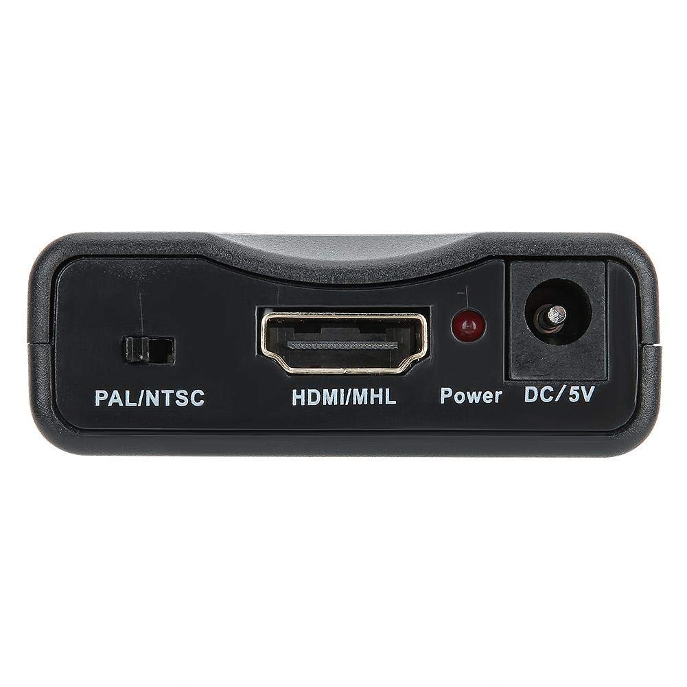 Tosuny Convertitore Video da HDMI a BNC Nero, Convertitore Video da HDMI a BNC per Display TV, Compatibile con Sistemi Pal/NTSC per Registratore Dvd, per Segnale Stereo